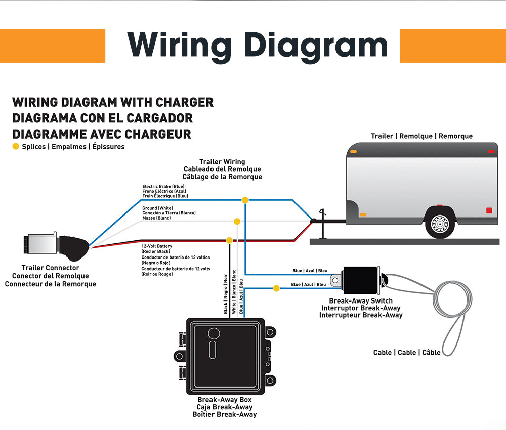 Break Away System with Battery& Switch Trailer Float Boat Electric Breakaway - Sunyee