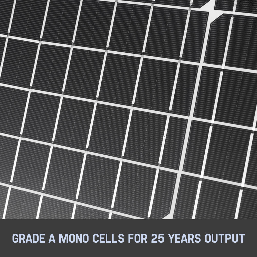 Mobi 12V 250W Solar Panel Kit Mono Fixed Caravan Camping Power Battery Charging - Sunyee