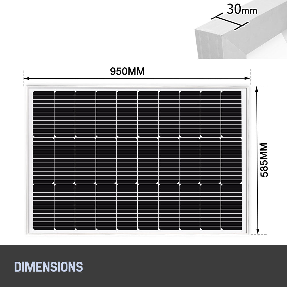 Mobi 12V 250W Solar Panel Kit Mono Fixed Caravan Camping Power Battery Charging