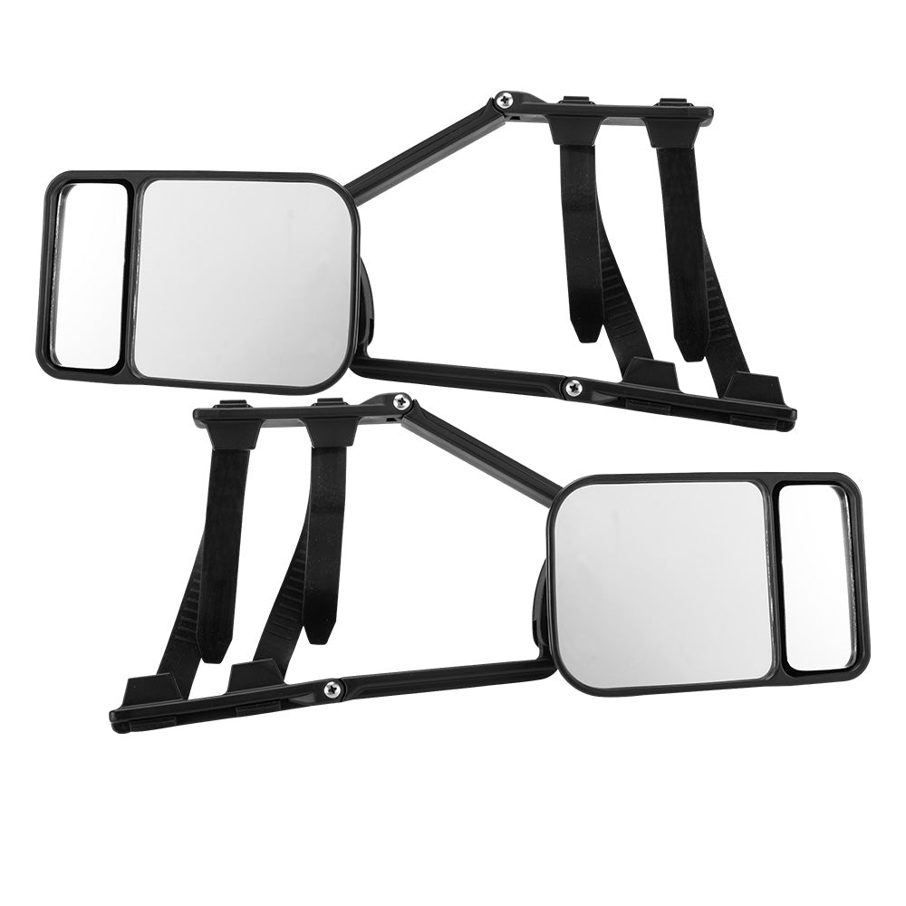 2x Towing Mirrors Clip Universal Multi Trailer Caravan Car Truck Vehicle 4WD Pair - Sunyee