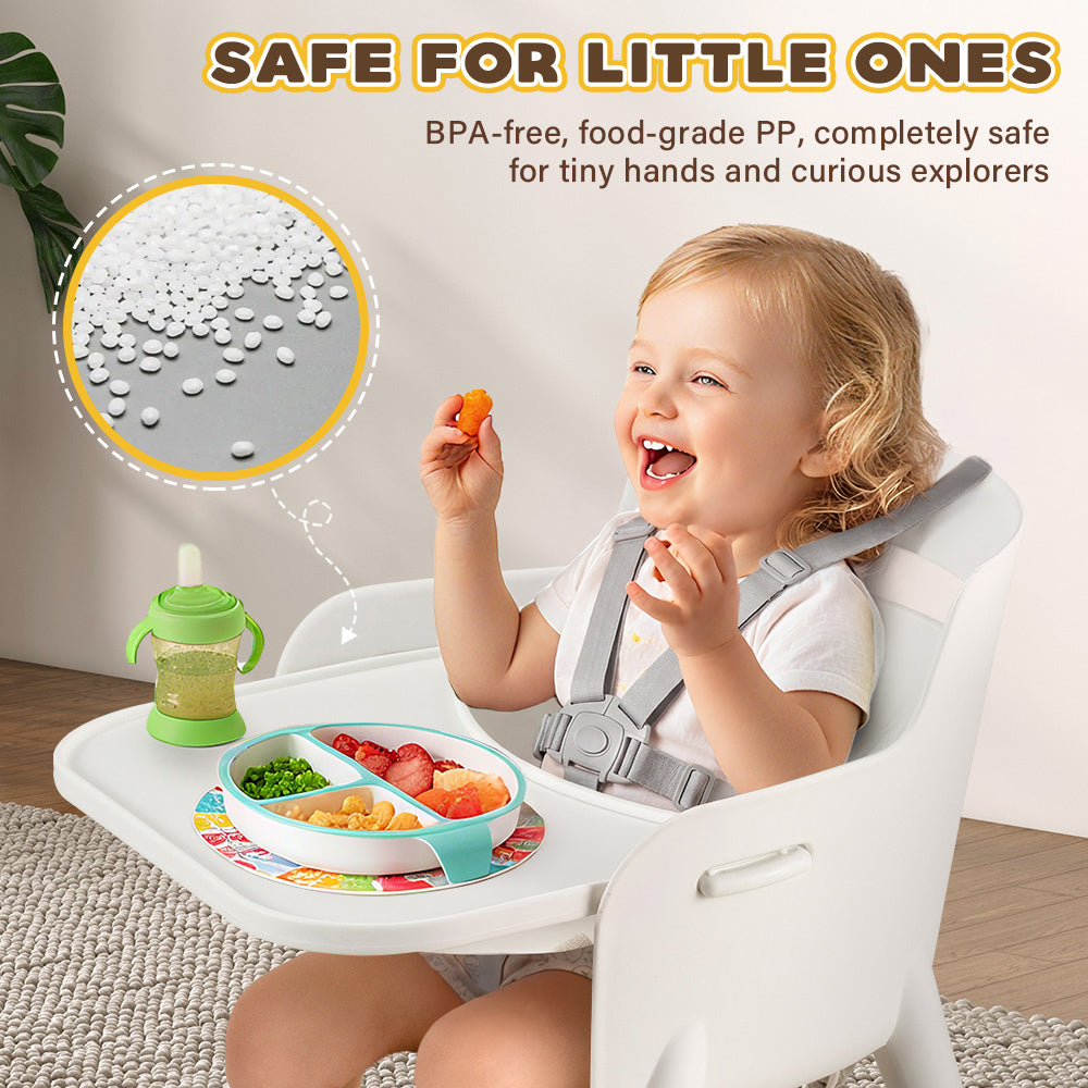 PlayPals Baby High Chair Beech Wood 2 Height Modes Adjustable Footrest