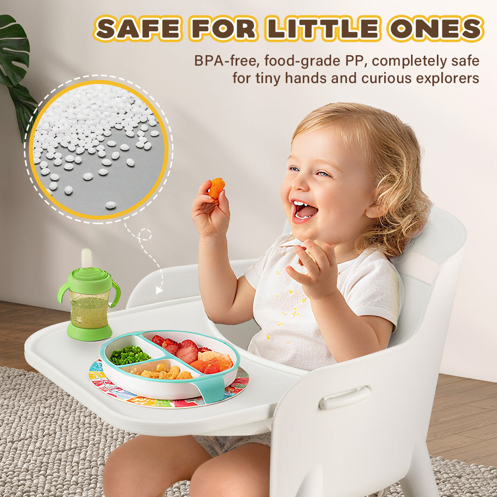 PlayPals Baby High Chair Beech Wood 2 Height Modes Adjustable Footrest - Sunyee