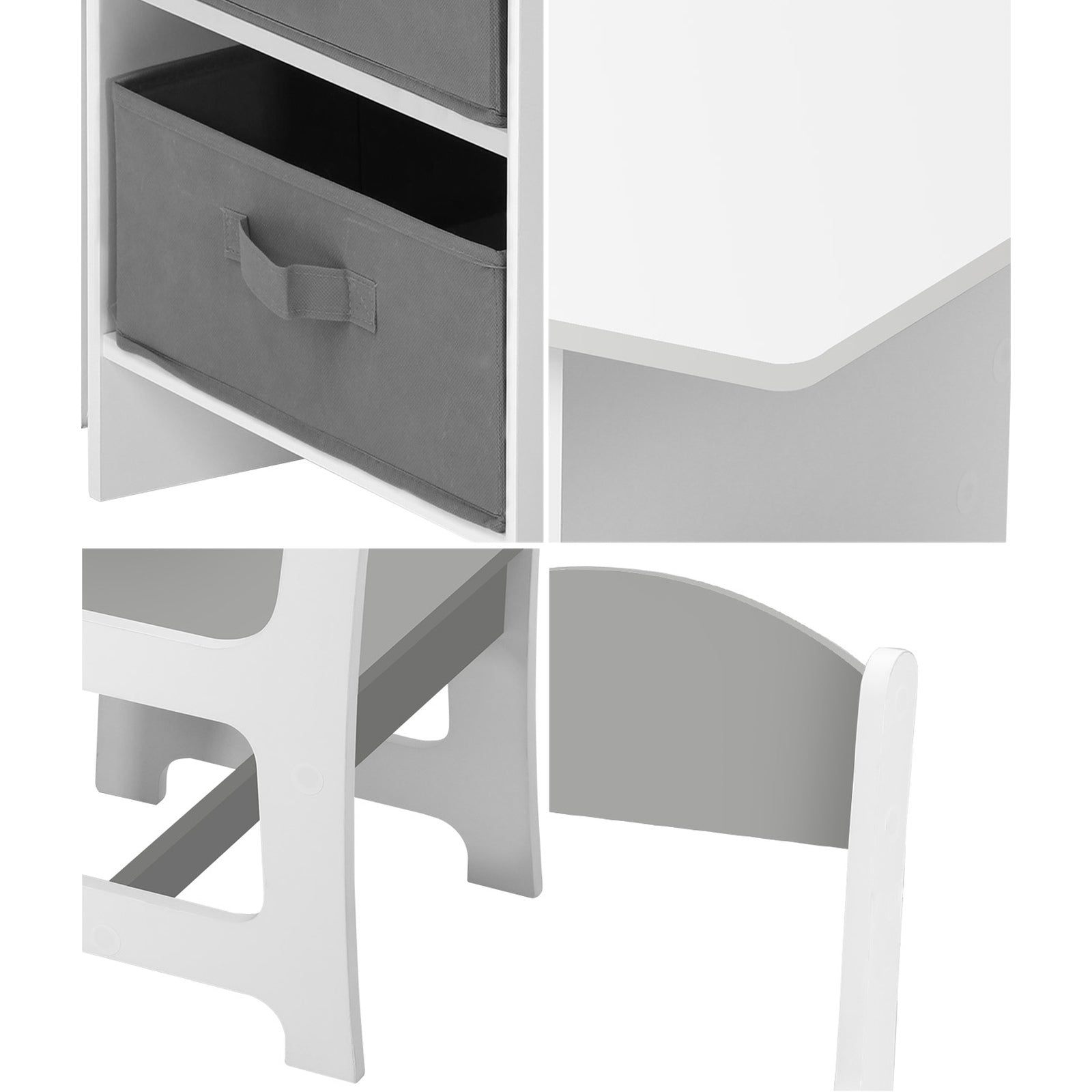 Oikiture Kids Table and Chairs Set Children Activity Play Desk with Storage Box - Sunyee