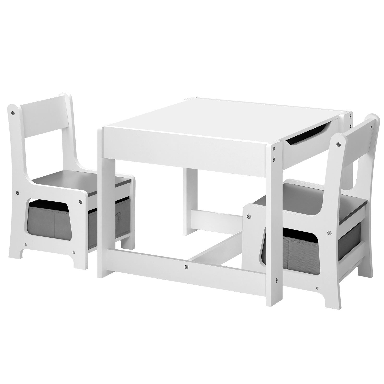 Oikiture Kids Table and Chairs Set Activity Play Study Desk w/ Toys Storage Box - Sunyee