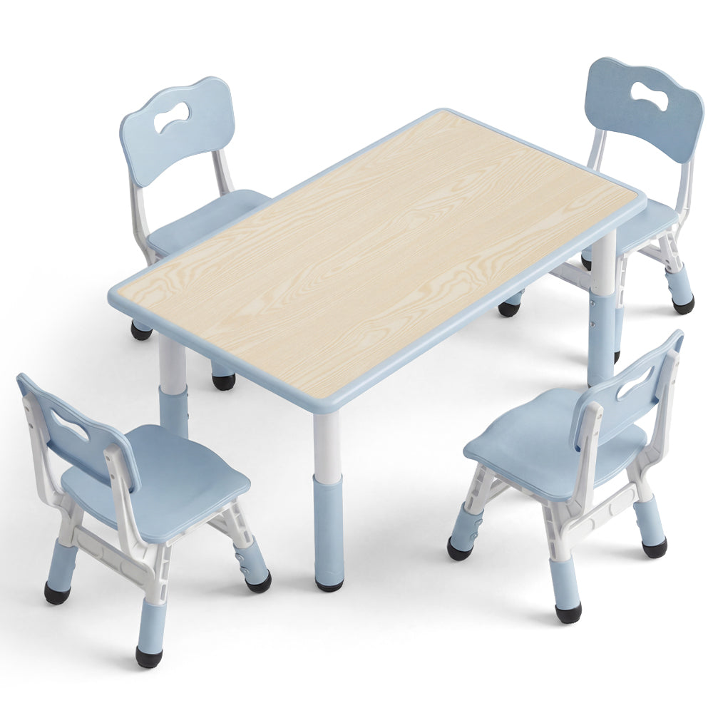 PlayPals Kids Table and Chairs Set Height Adjustable Graffiti Desktop - Sunyee
