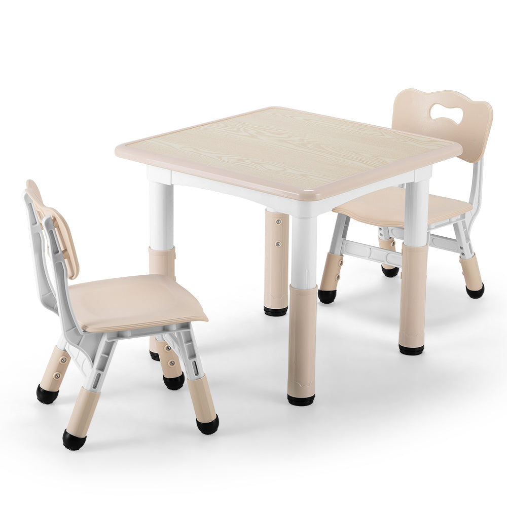 PlayPals Kids Table and Chairs Set Height Adjustable Graffiti Desktop - Sunyee