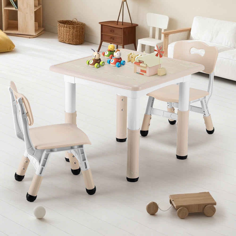 PlayPals Kids Table and Chairs Set Height Adjustable Graffiti Desktop - Sunyee