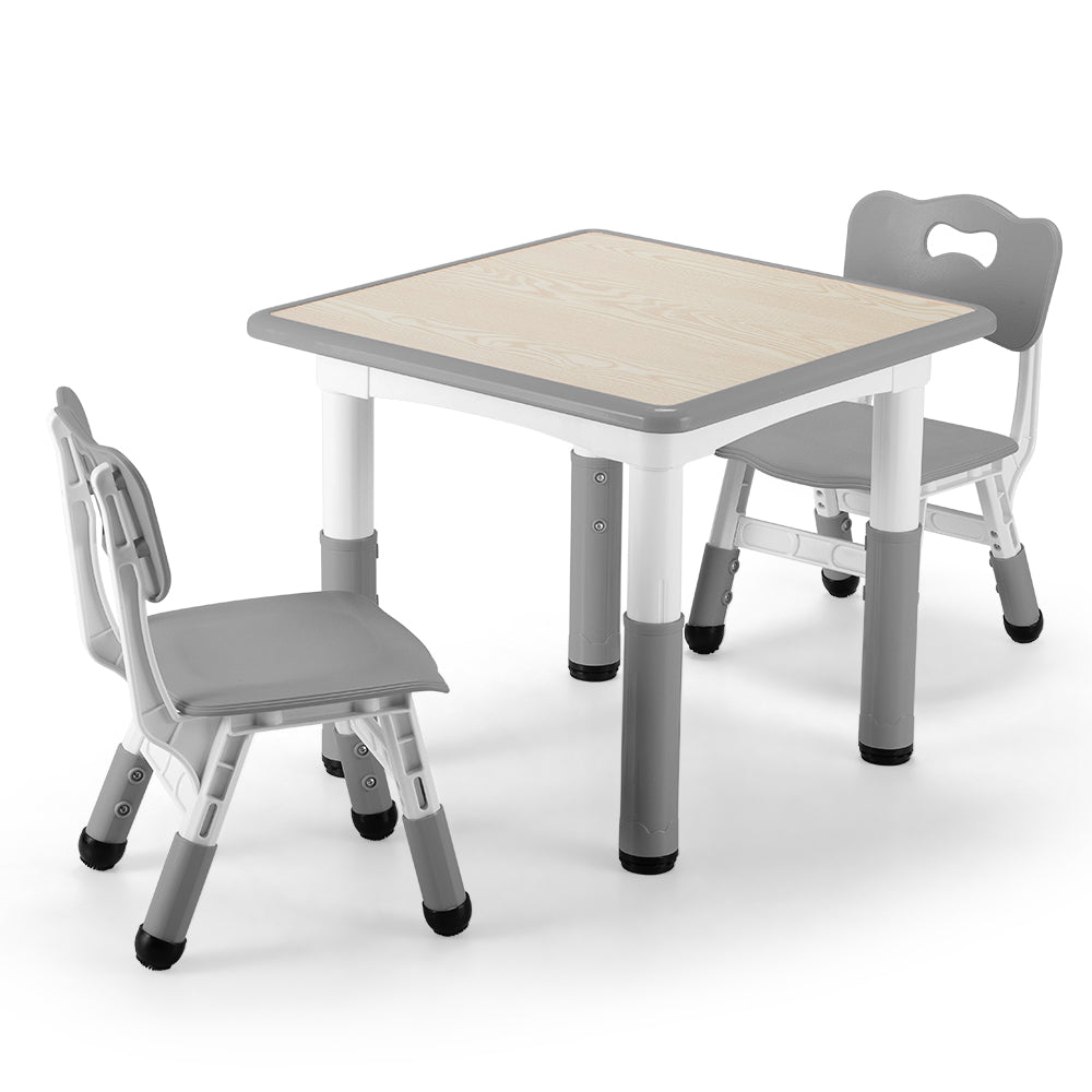 PlayPals Kids Table and Chairs Set Height Adjustable Graffiti Desktop - Sunyee