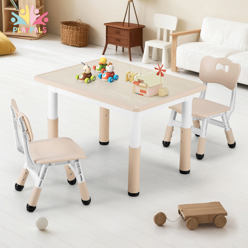 PlayPals Kids Table and Chairs Set Height Adjustable Graffiti Desktop - Sunyee