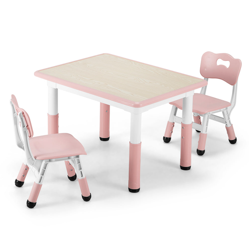 PlayPals Kids Table and Chairs Set Height Adjustable Graffiti Desktop - Sunyee