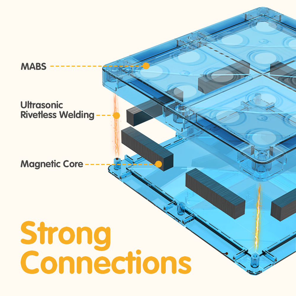 Playpals 240PCS Railcar Magnetic Tiles Blocks Educational Toys Child Gift - Sunyee