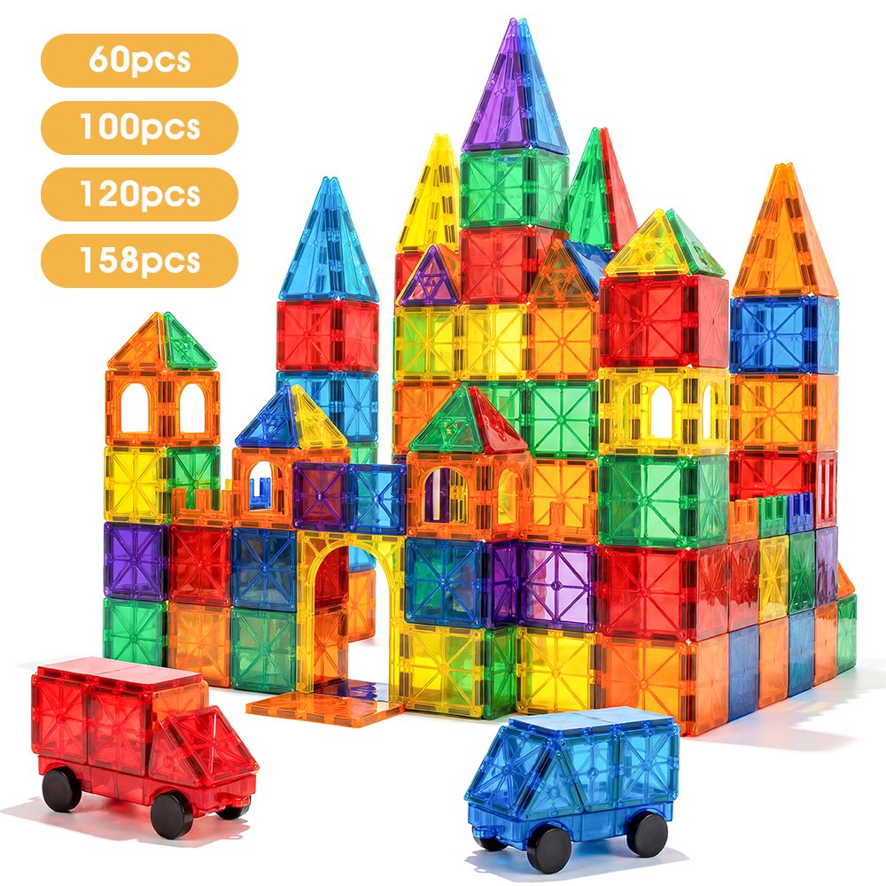 Playpals Kids Magnetic Tiles Blocks Building Educational Toys Child Gift - Sunyee