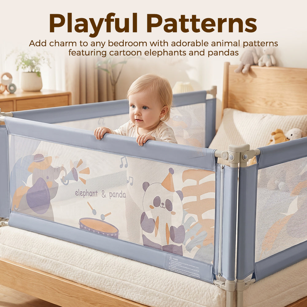 Playpals Baby Bed Rail S/M/L Height Adjustable Kids Safety Toddler Protect