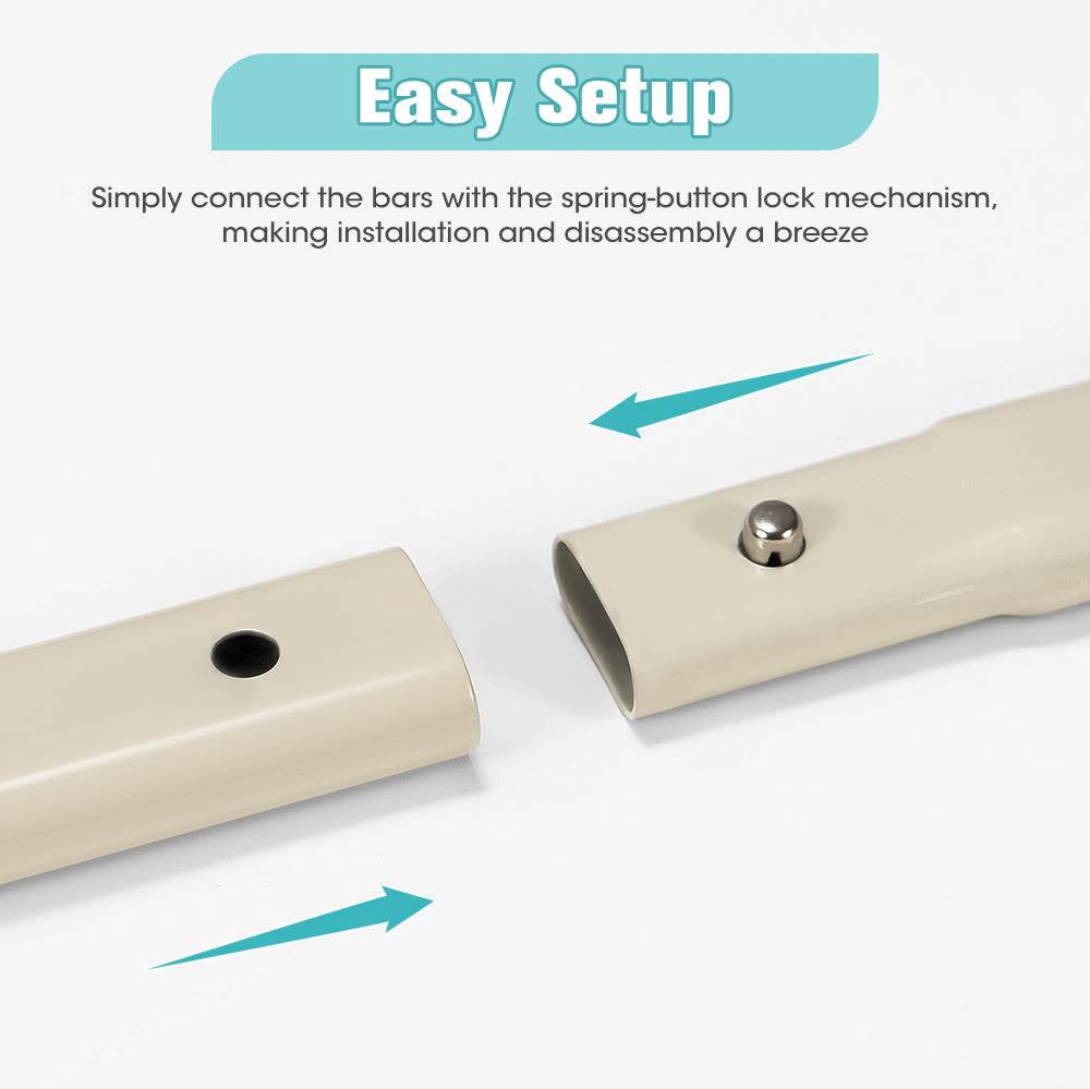 Playpals Baby Bed Rail 180x98CM Height Adjustable Kids Safety Toddler Protect - Sunyee