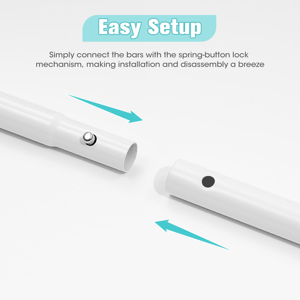 Playpals Baby Bed Rail 200x85CM Adjustable Folding Kids Safety Toddler Protect - Sunyee