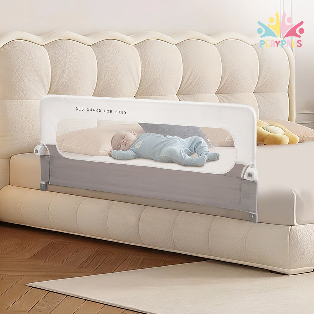Playpals Baby Bed Rail Adjustable Folding U-Shaped Base Kids Safety Protect - Sunyee