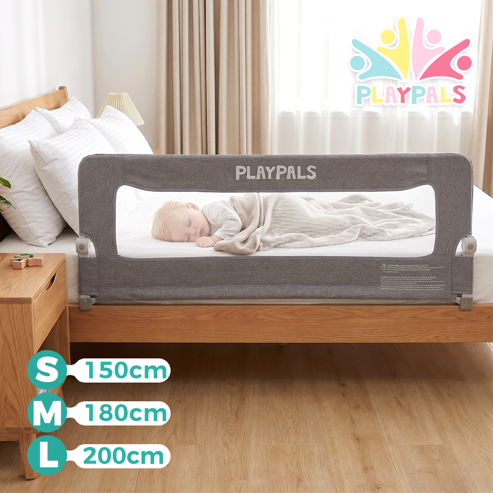 PlayPals Baby Bed Rail 150/180/200CM Cationic Fabric Folding Safety Protect