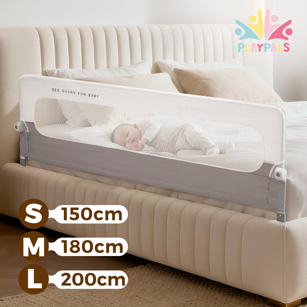 Playpals Baby Bed Rail Adjustable Folding U-Shaped Base Kids Safety Protect - Sunyee