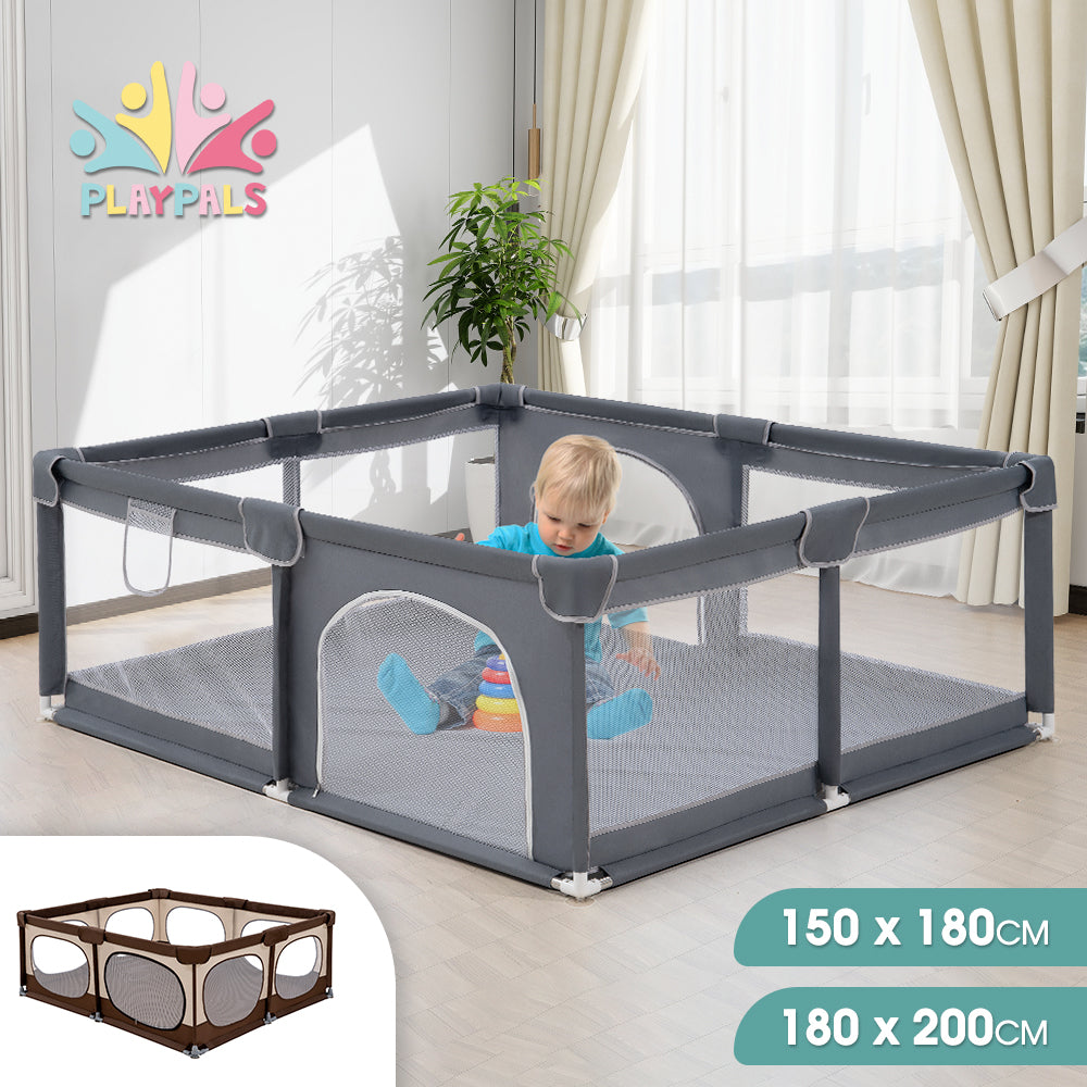 Playpals Baby Playpen Child Safety Gate Kids Playpen Child Play - Sunyee