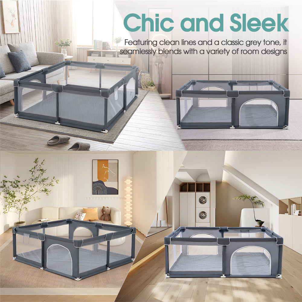 Playpals Baby Playpen Child Safety Gate Kids Playpen Child Play - Sunyee