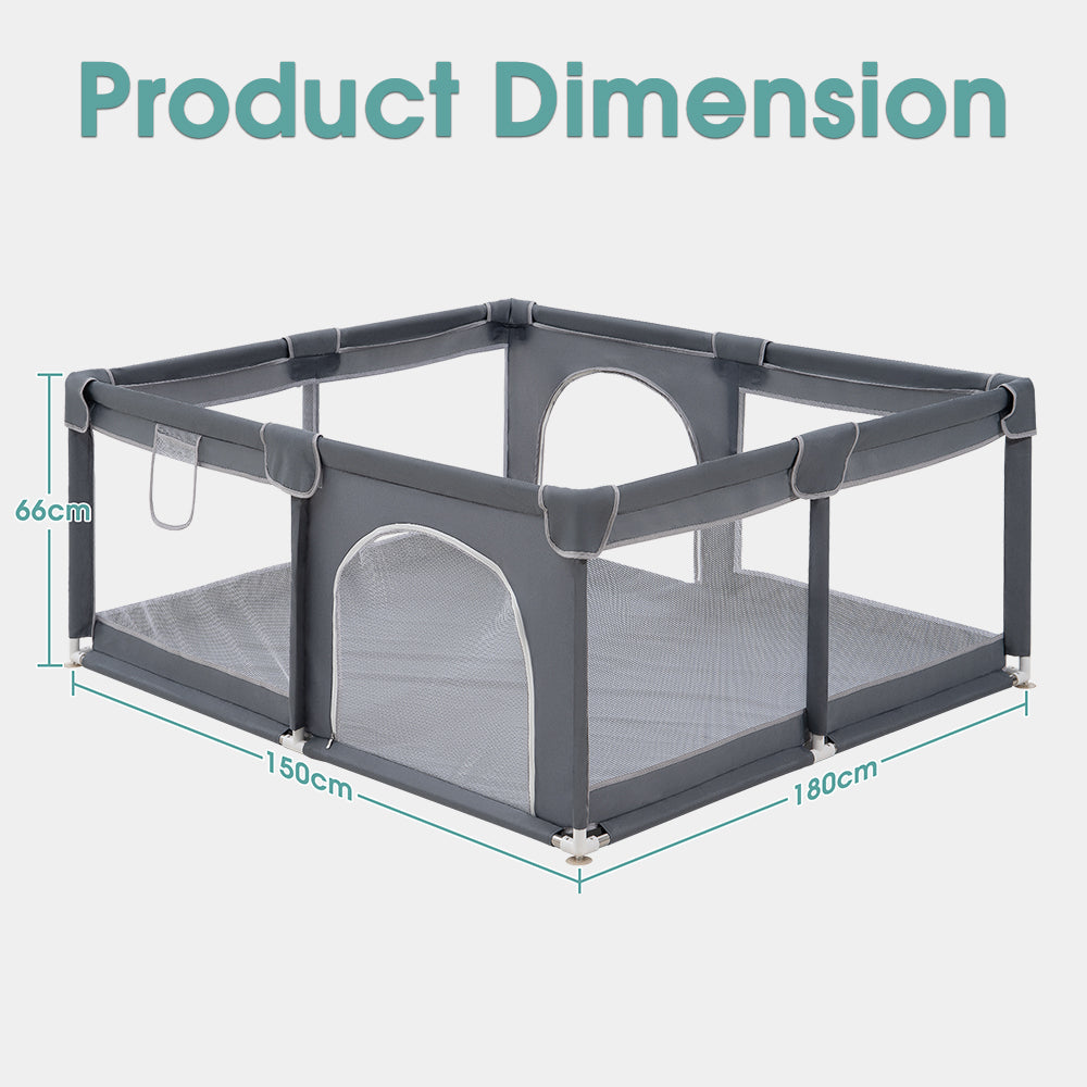 Playpals Baby Playpen Child Safety Gate Kids Playpen Child Play 2 Door 150x180cm - Sunyee
