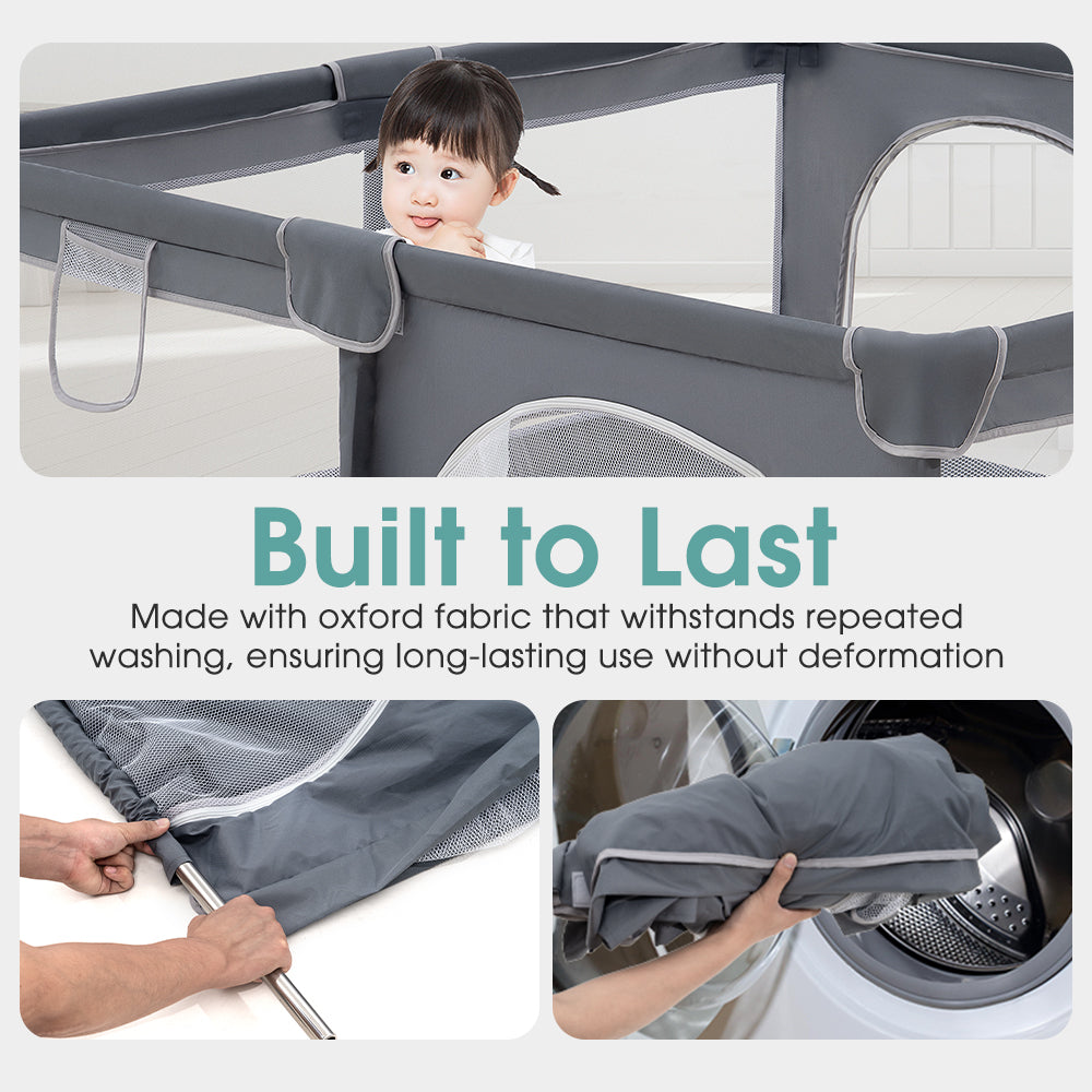 Playpals Baby Playpen Child Safety Gate Kids Playpen Child Play 2 Door 150x180cm - Sunyee