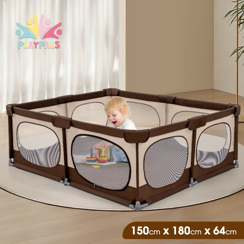 Playpals Baby Playpen Child Safety Gate Kids Playpen Child Play 150x180cm - Sunyee