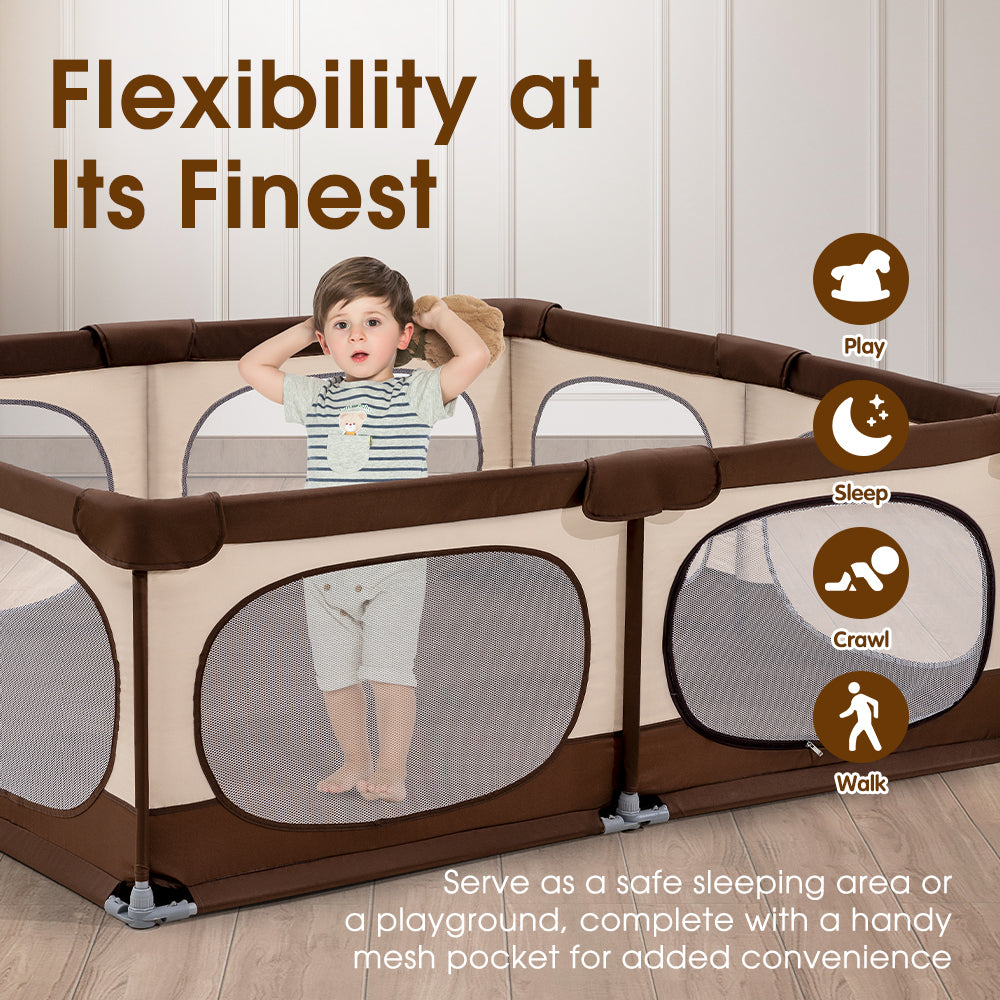 Playpals Baby Playpen Child Safety Gate Kids Playpen Child Play 150x180cm - Sunyee