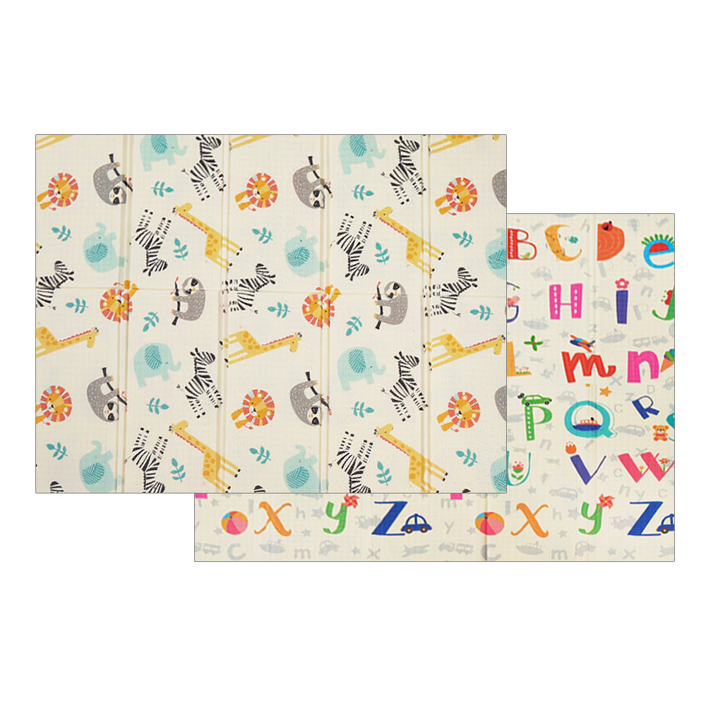 Playpals Kids Play Mat Baby Crawling Double Folding XPE Foam Pad Non-slip Carpet - Sunyee