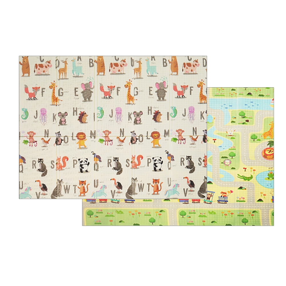Playpals Kids Play Mat Baby Crawling Double Folding XPE Foam Pad Non-slip Carpet - Sunyee