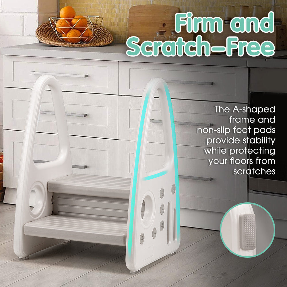 Playpals 2 Steps Toddler Step Ladder for Bathroom Sink Toilet Training Kitchen - Sunyee