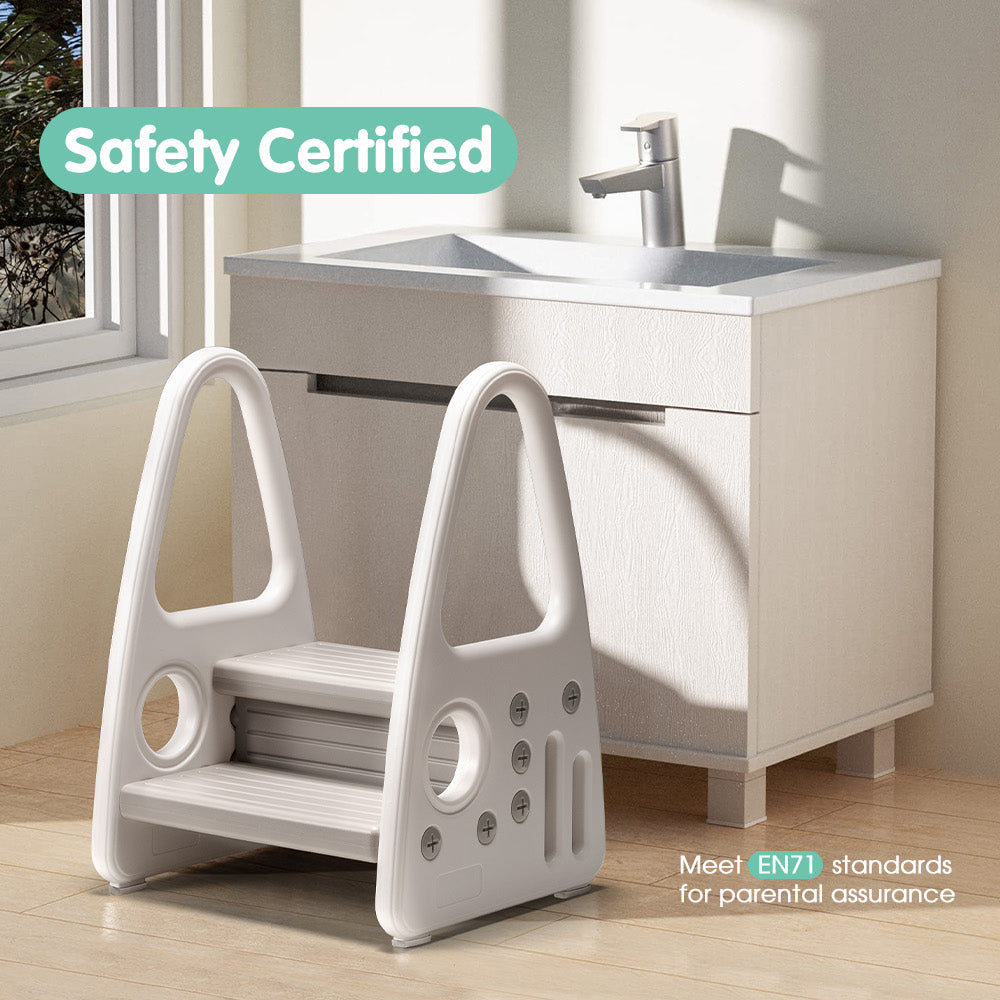 Playpals 2 Steps Toddler Step Ladder for Bathroom Sink Toilet Training Kitchen - Sunyee