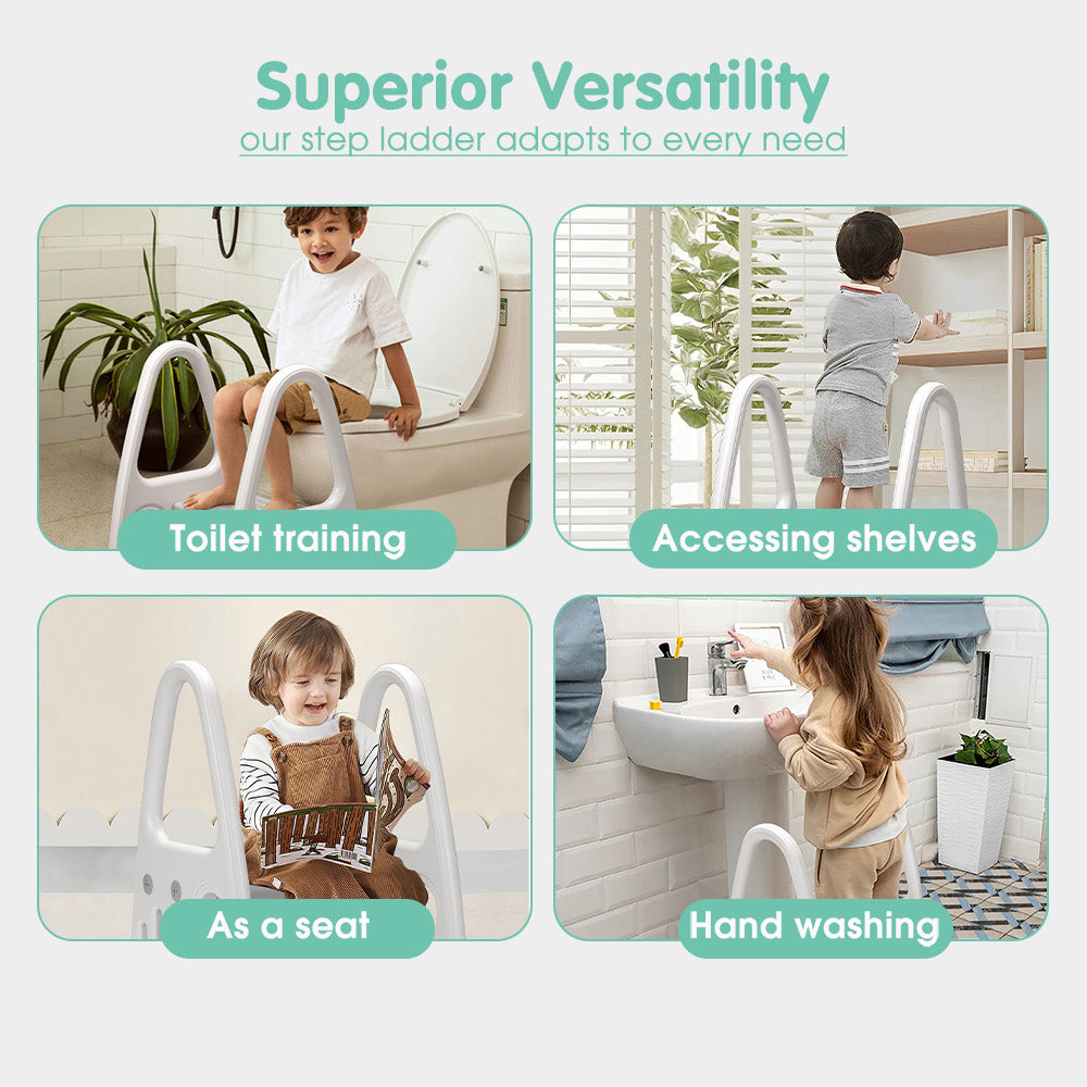 Playpals 2 Steps Toddler Step Ladder for Bathroom Sink Toilet Training Kitchen - Sunyee