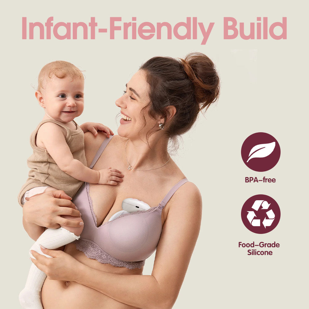 Playpals Wearable Electric Breast Pump USB Pain Free Hands-Free Automatic Milker - Sunyee