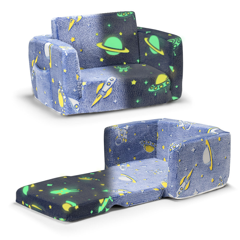 Playpals Kids Sofa Convertible Couch Fold Out Play Couch Toddler Sofa - Sunyee