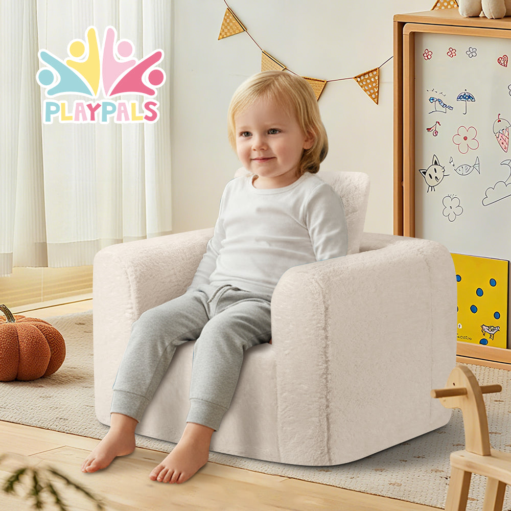 Playpals Kid Sofa Play Couch with Pillow High Back Toddler Chair Sofa - Sunyee