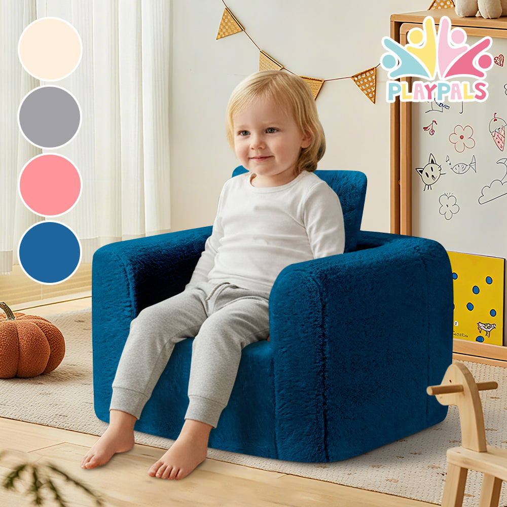 Playpals Kid Sofa Play Couch with Pillow High Back Toddler Chair Sofa - Sunyee