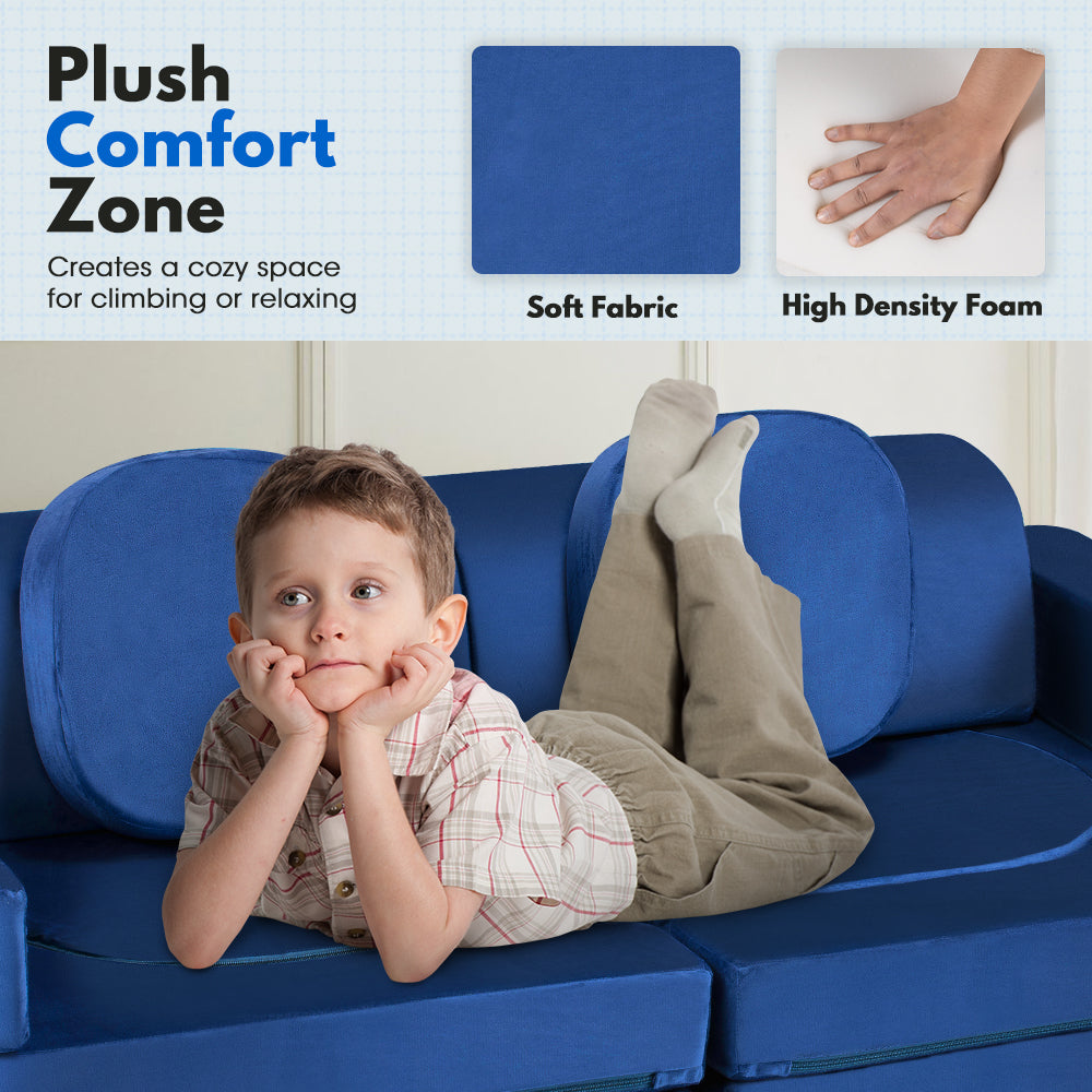 Playpals 12PCS Modular Kids Play Couch Inspiring Child Creativity Foam Sofa - Sunyee