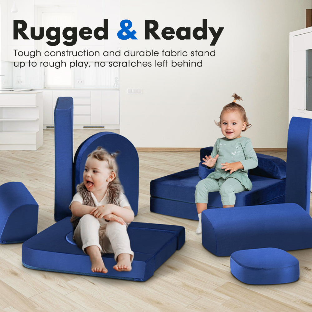 Playpals 12PCS Modular Kids Play Couch Inspiring Child Creativity Foam Sofa - Sunyee