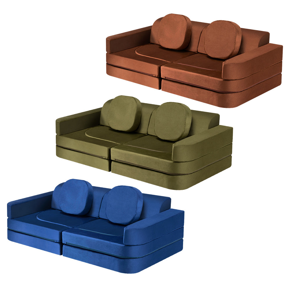 Playpals 12PCS Modular Kids Play Couch Inspiring Child Creativity Foam Sofa - Sunyee