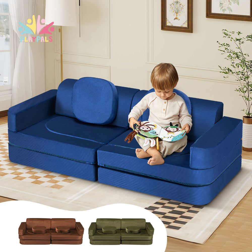 Playpals 12PCS Modular Kids Play Couch Inspiring Child Creativity Foam Sofa - Sunyee
