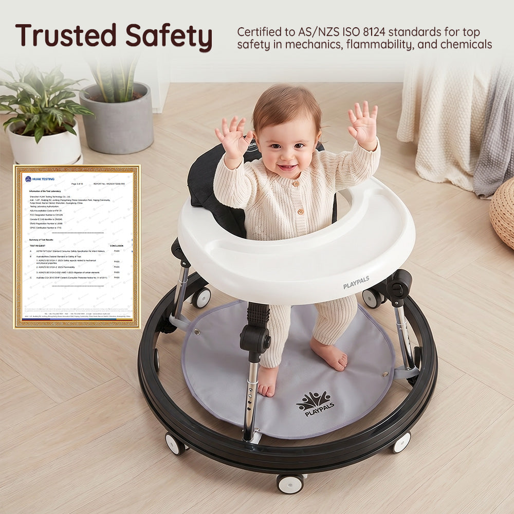 Playpals 3-IN-1 Baby Walker Adjustable Stroller Kids Ride On Toy