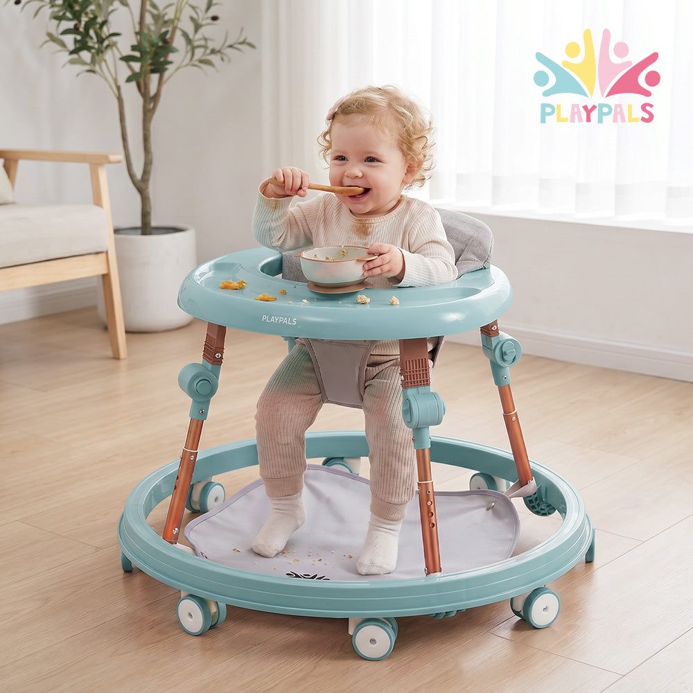 Playpals 3-IN-1 Baby Walker Adjustable Stroller Kids Ride On Toy