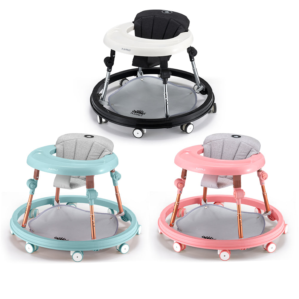 Playpals 3-IN-1 Baby Walker Adjustable Stroller Kids Ride On Toy