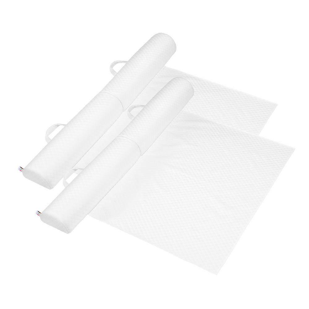 PlayPals Toddlers Bed Bumper 2 Pack w/ Waterproof Flap Bottom & Handle - Sunyee