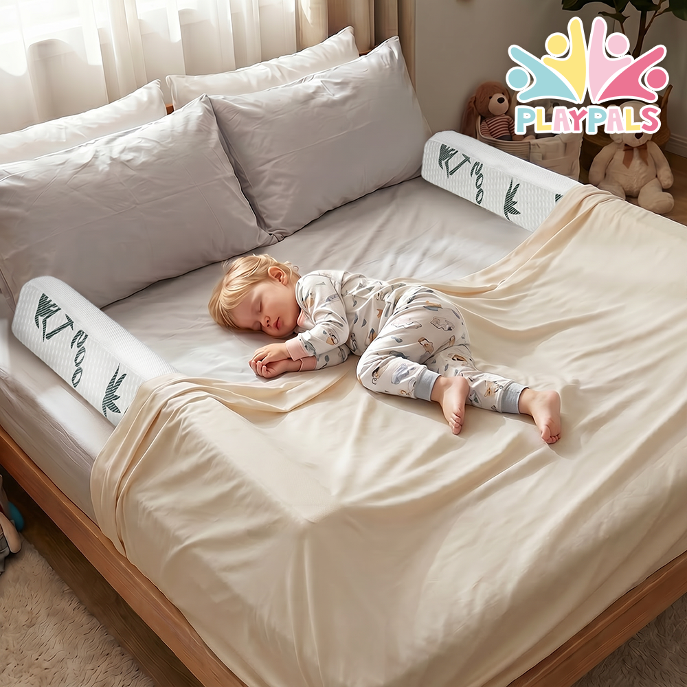 PlayPals 2 Pack Bed Bumper Bed Rails for Toddlers Non-Slip Bottom