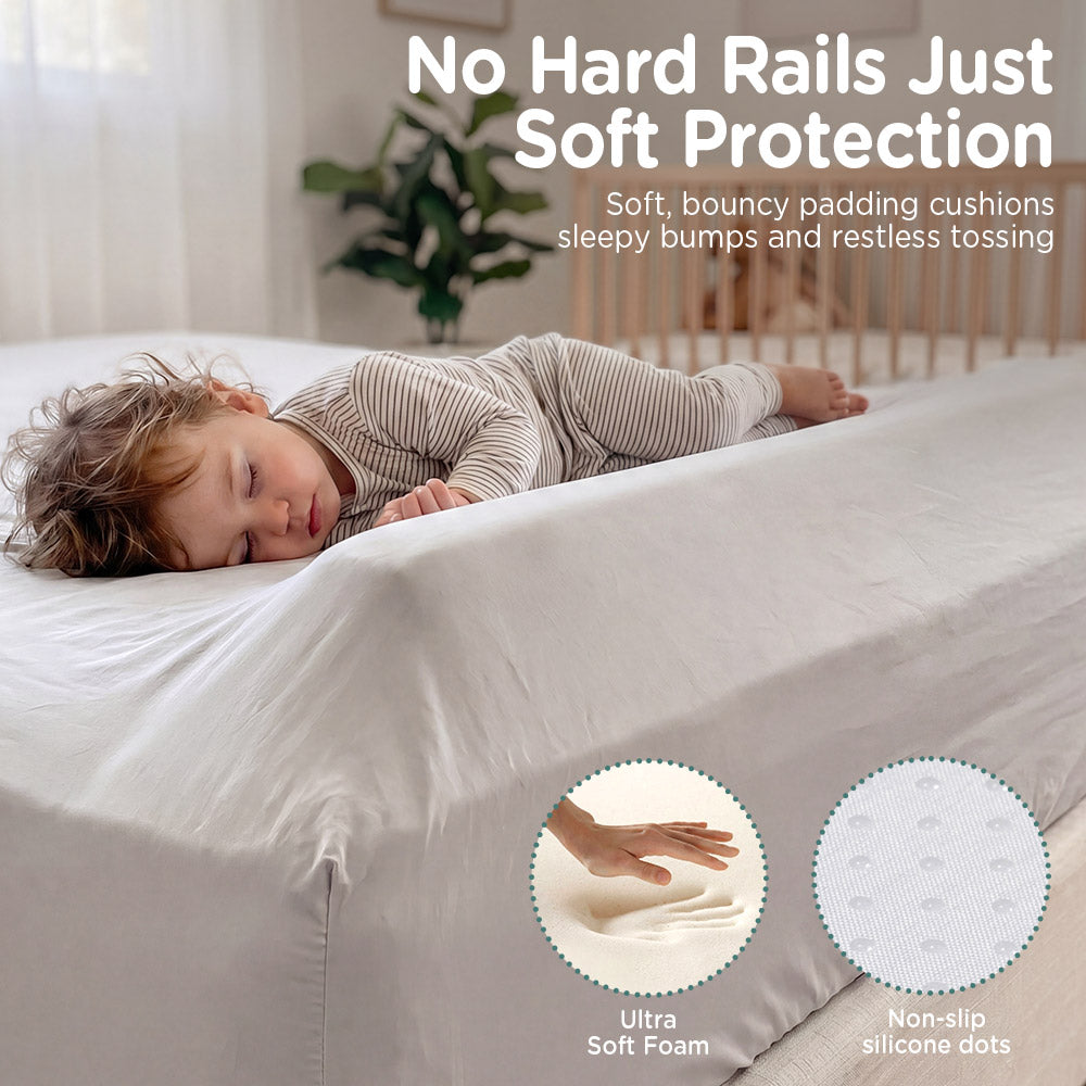 PlayPals 2 Pack Bed Bumper Bed Rails for Toddlers Non-Slip Bottom