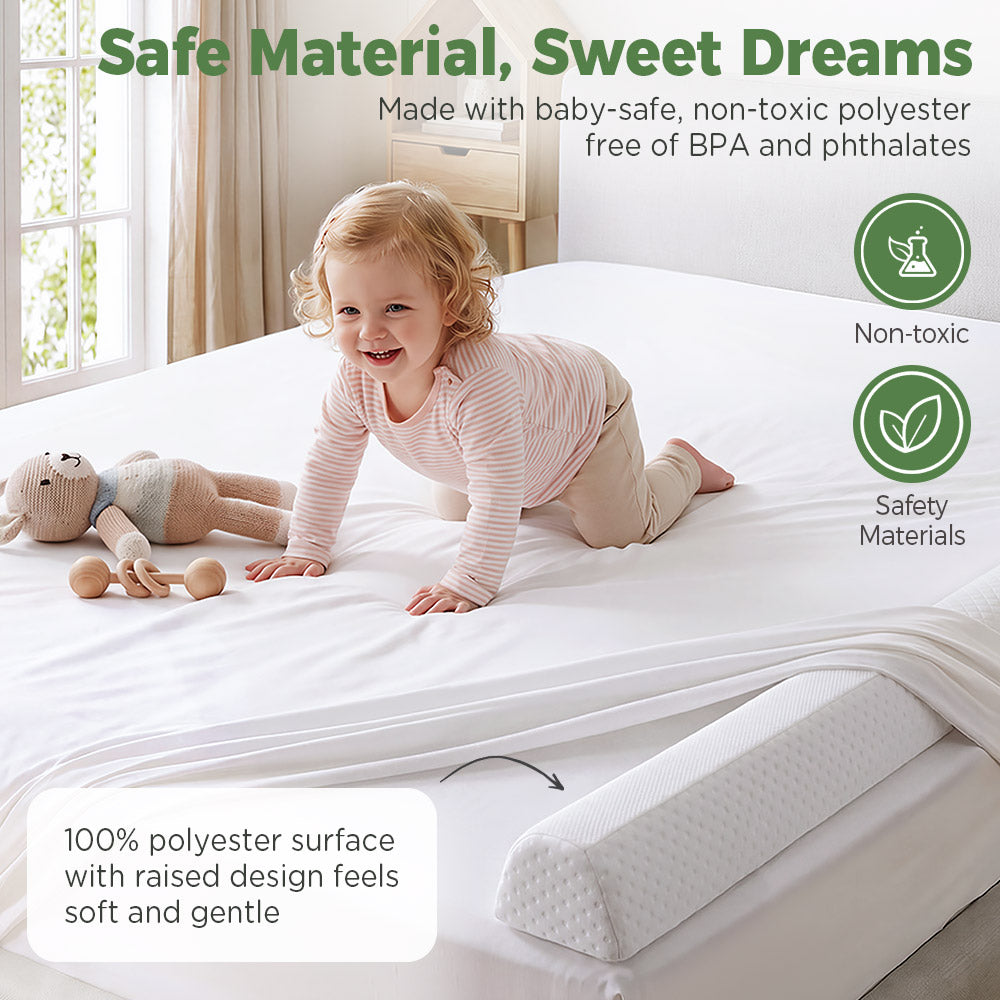 PlayPals Toddlers Bed Bumper 2 Pack 132CM Foam Safety Bed Guard Rail