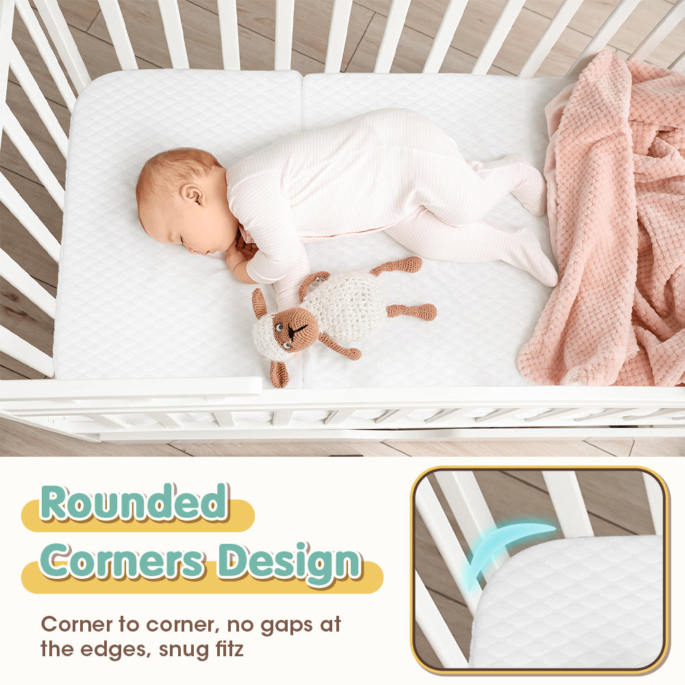 PlayPals Folding Baby Cot Mattress 5.5CM Dual-Sided Foam w/Carrying Bag - Sunyee