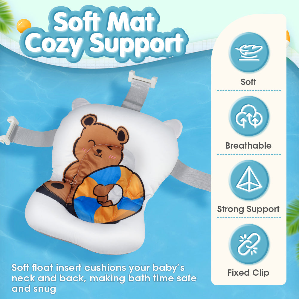 Playpals Collapsible Baby Bathtub with Thermometer Travel Newborn Tub - Sunyee